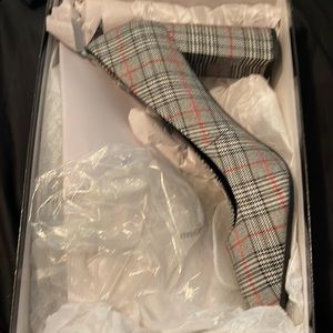 New Nine West 4 inch plaid block heels